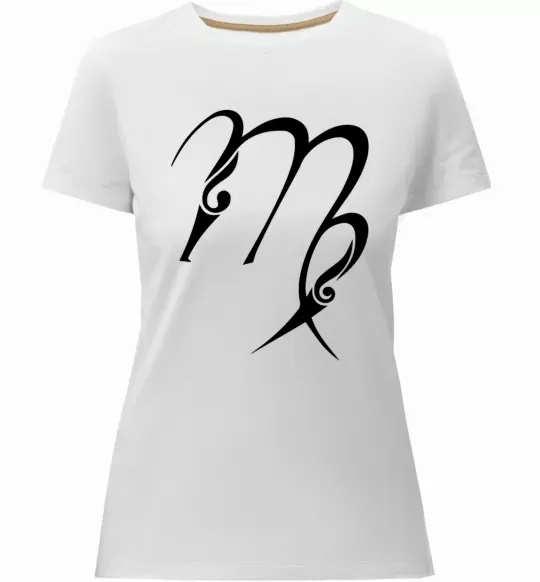 Жіноча преміум футболка Діва знак Білий фото