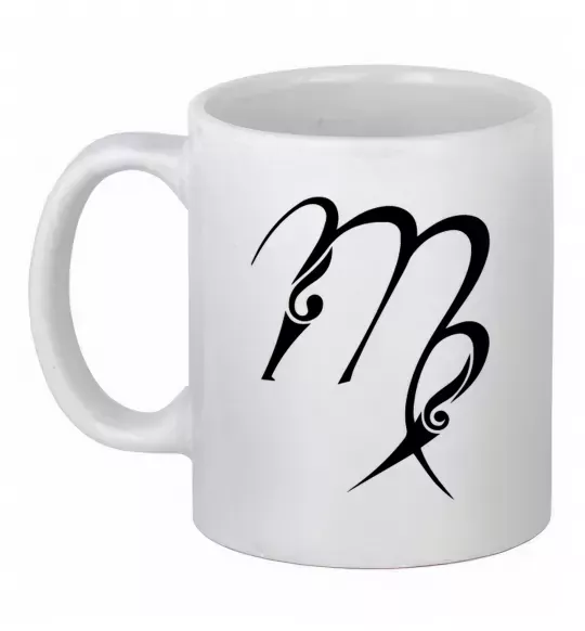 Чашка керамічна Діва знак Білий фото