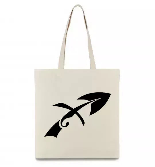 Еко-сумка Стрілець знак Бежевий фото