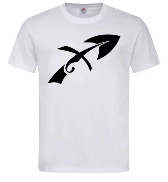 Мужская футболка Стрілець знак Белый фото