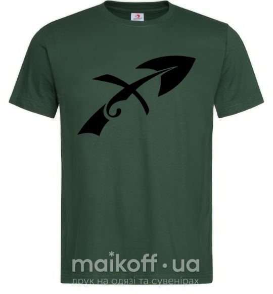 Мужская футболка Стрелец знак Темно-зеленый фото