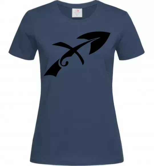 Женская футболка Стрілець знак Темно-синий фото