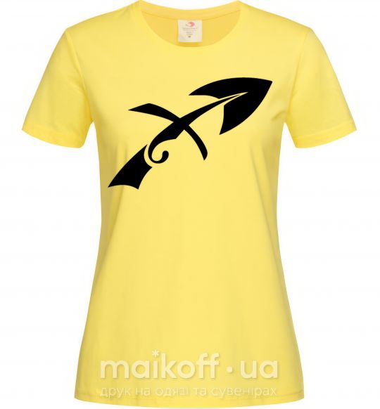 Жіноча футболка Стрелец знак Лимонний фото