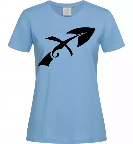 Женская футболка Стрілець знак Голубой фото
