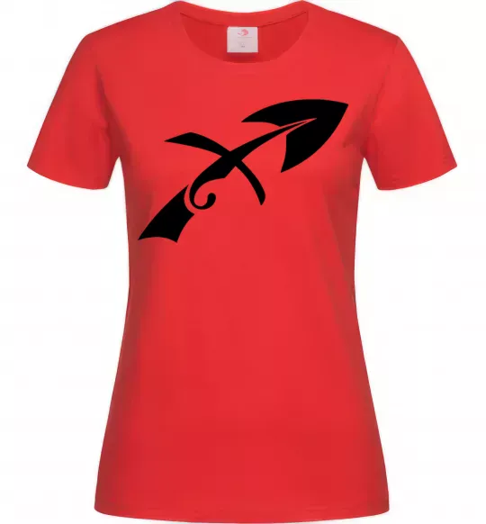 Женская футболка Стрілець знак Красный фото