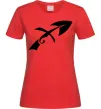 Женская футболка Стрілець знак Красный фото