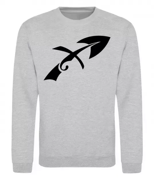 Свитшот Стрілець знак Серый меланж фото
