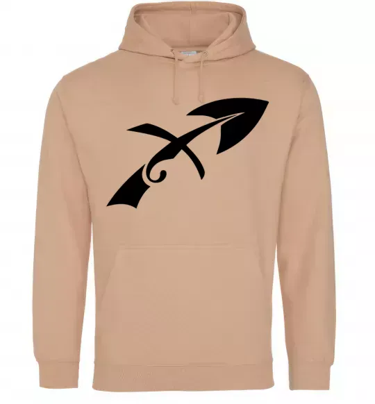Чоловіча толстовка (худі) Стрілець знак Пісочний фото