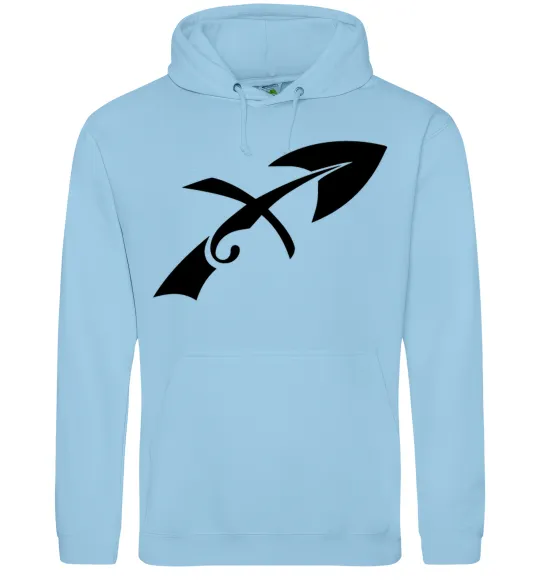 Чоловіча толстовка (худі) Стрілець знак Блакитний фото