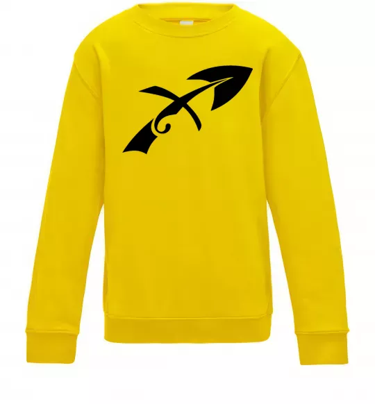 Детский Свитшот Стрілець знак Солнечно желтый фото