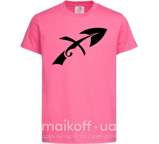 Дитяча футболка Стрелец знак Яскраво-рожевий фото