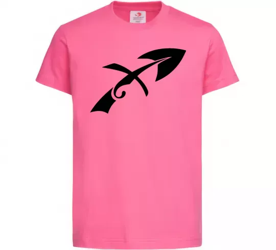 Дитяча футболка Стрілець знак Яскраво-рожевий фото