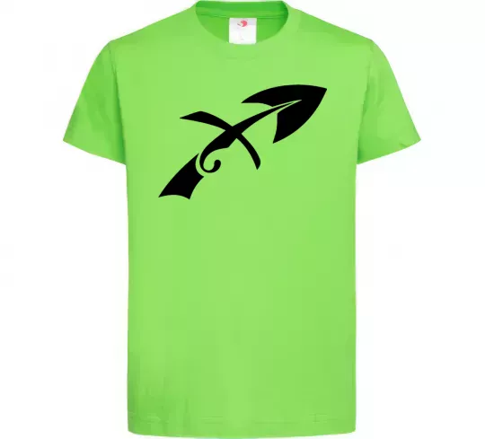 Дитяча футболка Стрілець знак Лаймовий фото