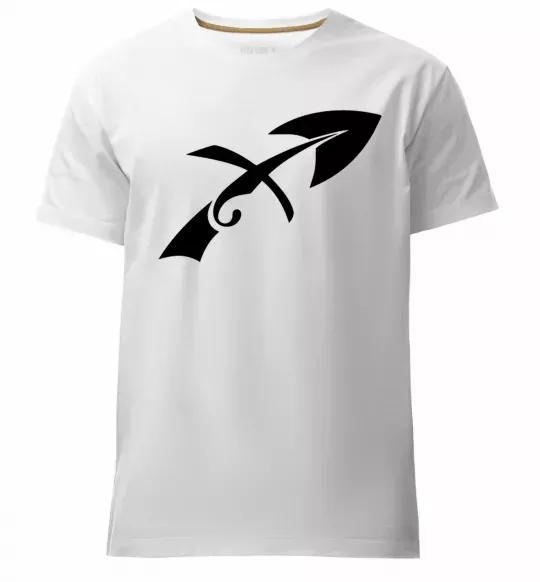 Мужская премиум футболка Стрілець знак Белый фото