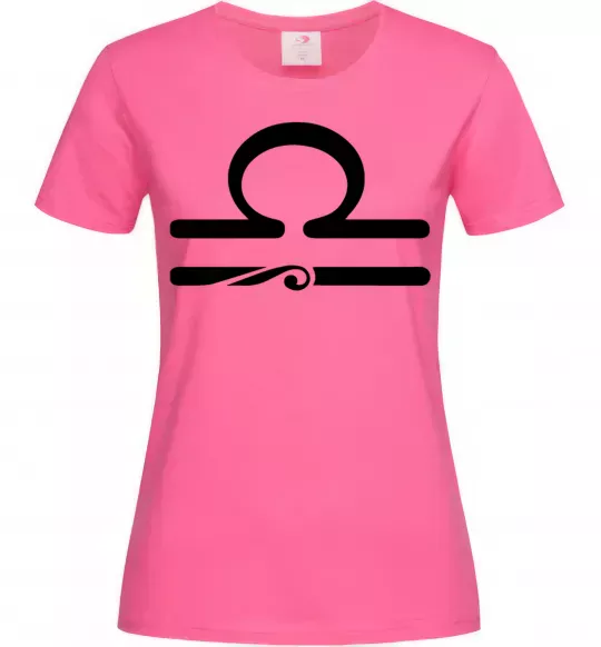 Жіноча футболка Терези знак Яскраво-рожевий фото
