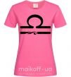Женская футболка Весы знак Ярко-розовый фото