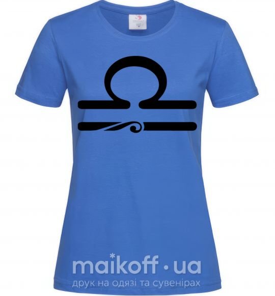 Женская футболка Весы знак Ярко-синий фото