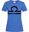 Жіноча футболка Терези знак Яскраво-синій фото
