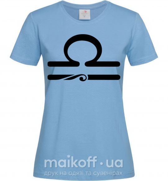 Жіноча футболка Весы знак Блакитний фото