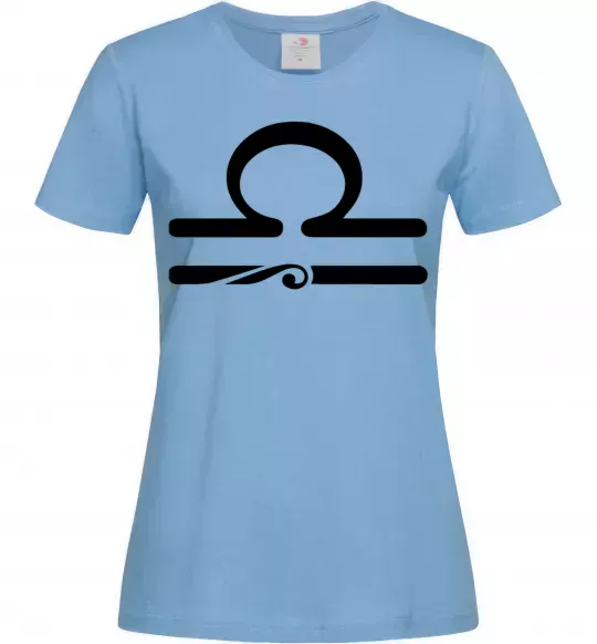 Жіноча футболка Терези знак Блакитний фото