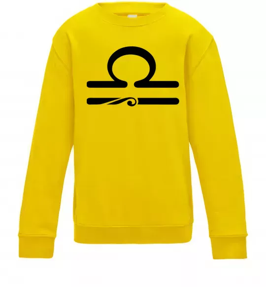 Детский Свитшот Терези знак Солнечно желтый фото