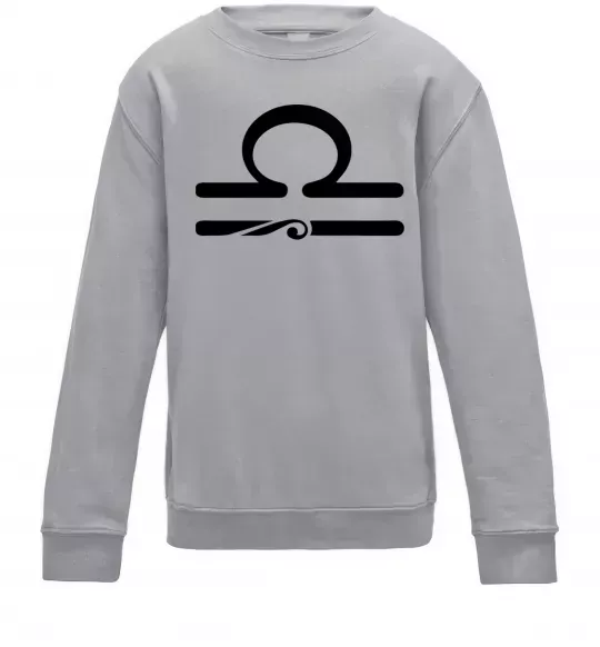 Детский Свитшот Терези знак Серый меланж фото