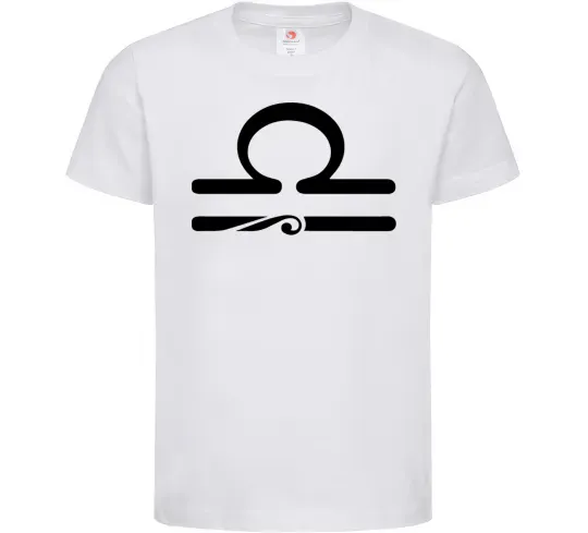 Детская футболка Терези знак Белый фото