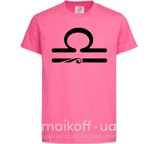 Дитяча футболка Весы знак Яскраво-рожевий фото