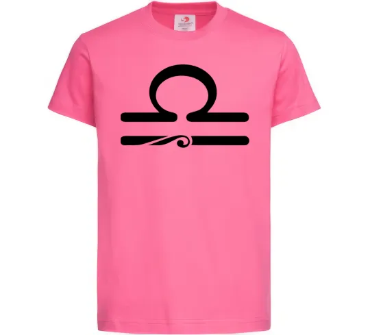 Детская футболка Терези знак Ярко-розовый фото