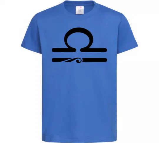 Детская футболка Терези знак Ярко-синий фото