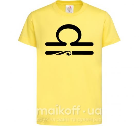 Дитяча футболка Весы знак Лимонний фото