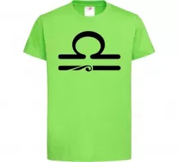 Дитяча футболка Терези знак Лаймовий фото