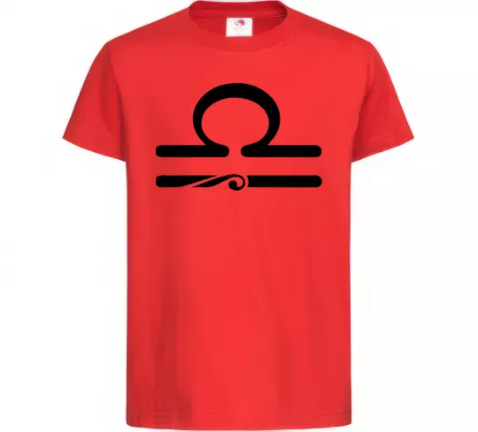 Детская футболка Терези знак Красный фото