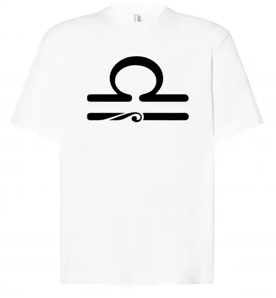 Футболка Оверсайз Терези знак Белый фото