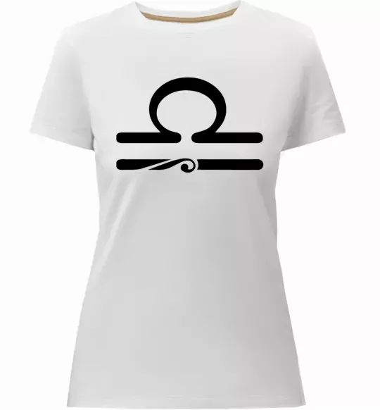 Женская премиум футболка Терези знак Белый фото