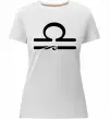 Женская премиум футболка Терези знак Белый фото