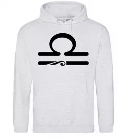 Чоловіча толстовка (худі) Терези знак Сірий меланж фото