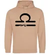 Чоловіча толстовка (худі) Терези знак Пісочний фото