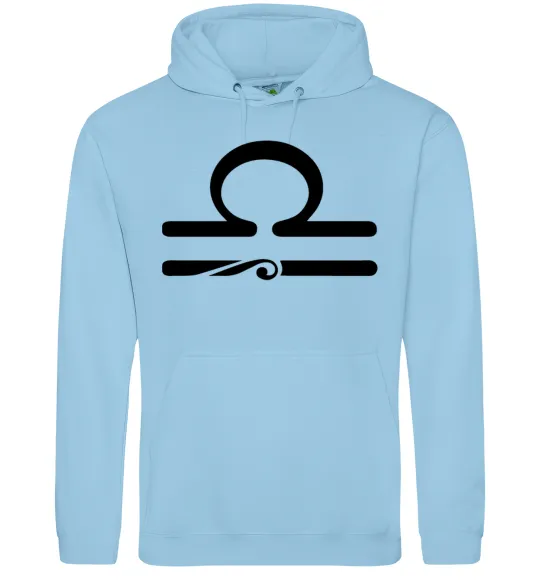 Чоловіча толстовка (худі) Терези знак Блакитний фото