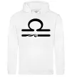Женская толстовка (худи) Терези знак Белый фото
