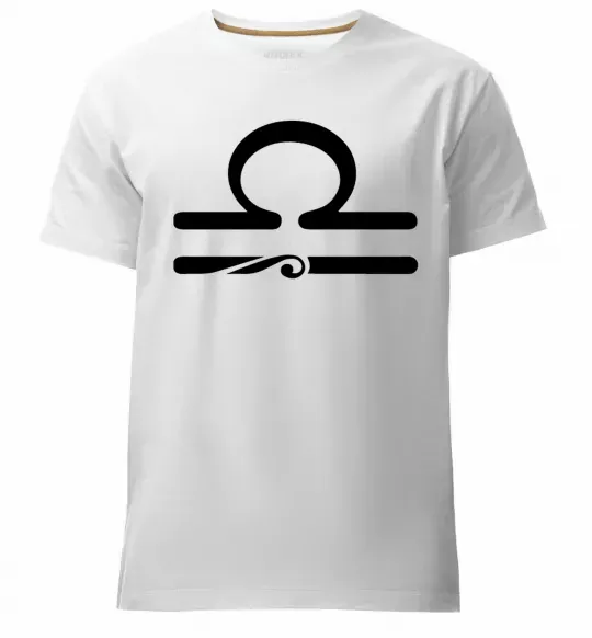 Чоловіча преміум футболка Терези знак Білий фото