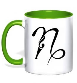 Чашка с цветной ручкой Козеріг знак