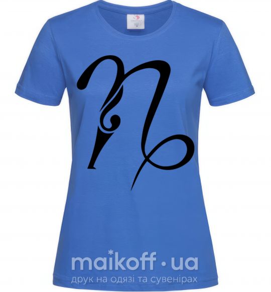 Женская футболка Козерог знак Ярко-синий фото