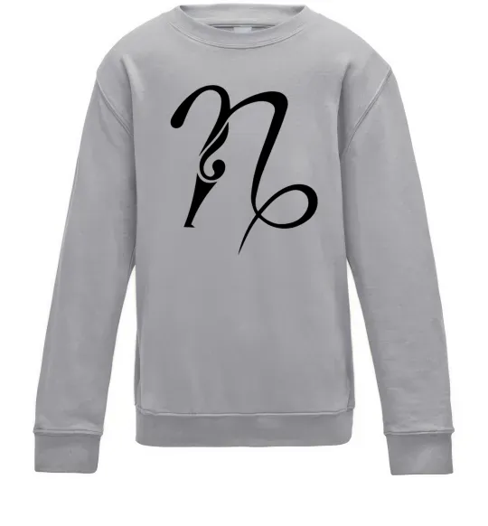 Дитячий світшот Козеріг знак Сірий меланж фото