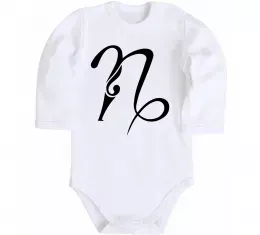 Дитячий бодік Козеріг знак зодіаку Білий фото