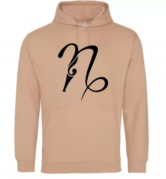Чоловіча толстовка (худі) Козеріг знак Пісочний фото