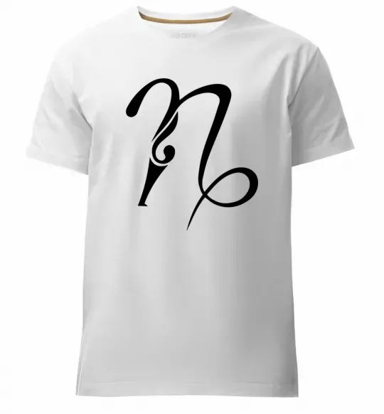 Чоловіча преміум футболка Козеріг знак Білий фото