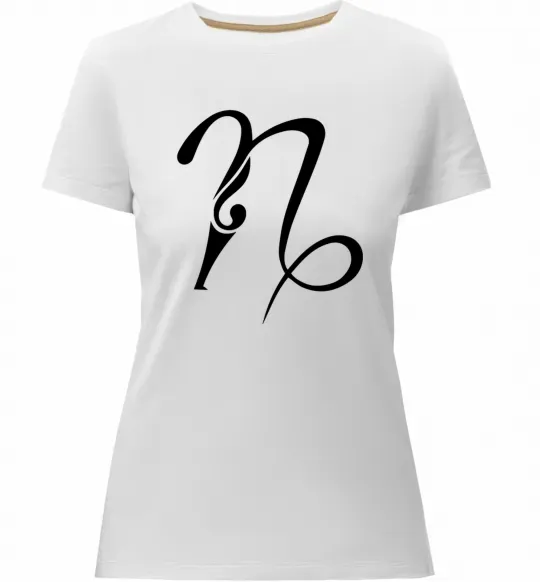 Жіноча преміум футболка Козеріг знак Білий фото