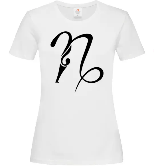 Жіноча футболка Козеріг знак Білий фото