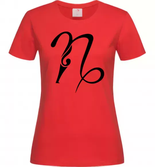 Жіноча футболка Козеріг знак Червоний фото
